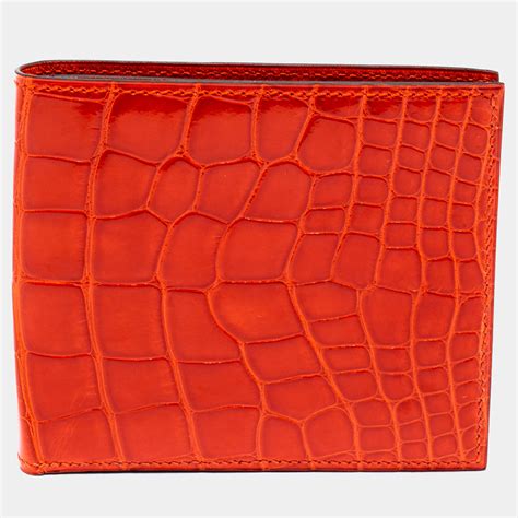 hermes leather ladies wallets|Hermes alligator wallet.